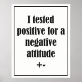Negatieve Gratis offerte van de Attitude Fun Poster (Voorkant)