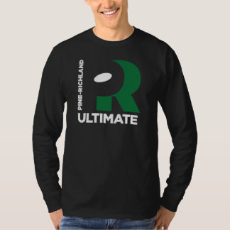 Negatieve ruimtekunst op donker t-shirt