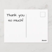 Negatieve Space Daisies Bedankt op blauw Briefkaart (Achterkant)