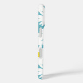 Negatieve Space Daisies wit geel op blauw Case-Mate iPhone Case (Achterkant / Rechts)