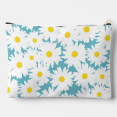 Negatieve Space Daisies wit geel op blauw Etui (Achterkant)