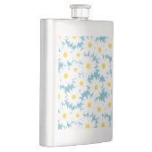 Negatieve Space Daisies wit geel op blauw Flacon (Rechts)