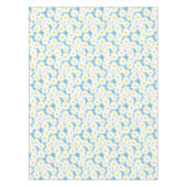 Negatieve Space Daisies wit geel op blauw Tafelkleed (Voorkant)