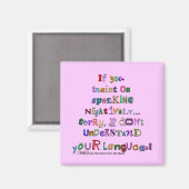 Negatieve taal magneet (Voorkant / Achterkant)