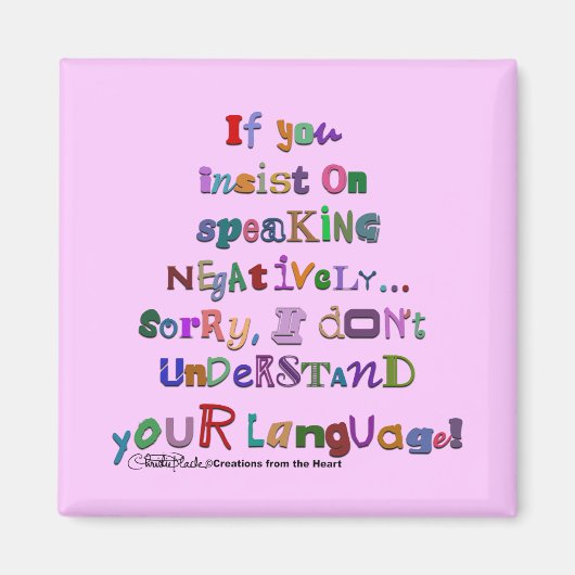 Negatieve taal magneet (Voorkant)
