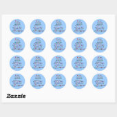 Negatieve taal ronde sticker (Vel)