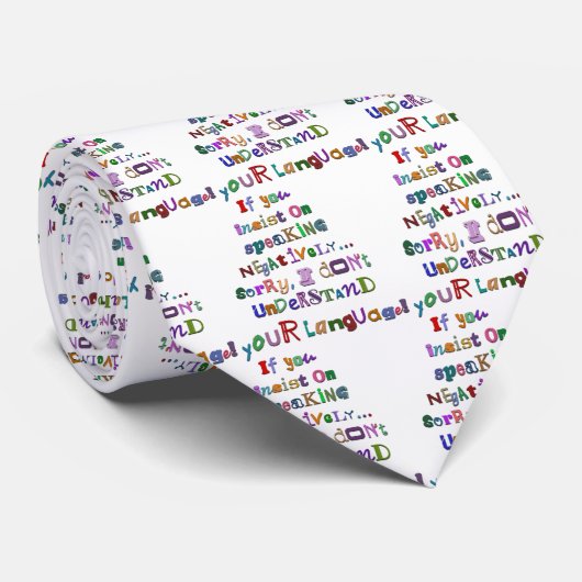 Negatieve taal stropdas (Opgerold)