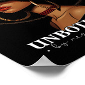 Negatieve zielen Afro Black Girl Ameri Poster (Hoek)