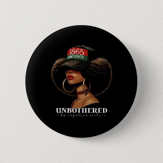 Negatieve zielen Afro Black Girl Ameri Ronde Button 5,7 Cm (Voorkant)