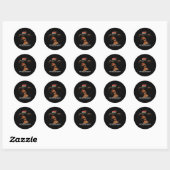 Negatieve zielen Afro Black Girl Ameri Ronde Sticker (Vel)
