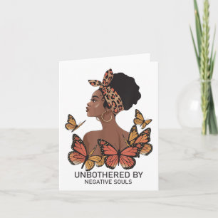 Negatieve zielen Afro Black Girl Butte Kaart