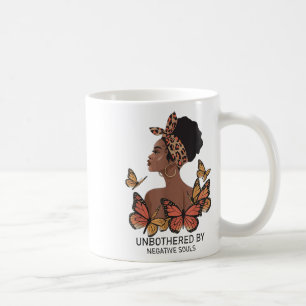 Negatieve zielen Afro Black Girl Butte Koffiemok