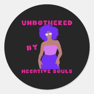 Negatieve Zielen Vrouwen Zwarte Geschiedenis Ronde Sticker