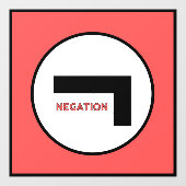 NEGATION 1b Vensterklemming Raamsticker (Vel)