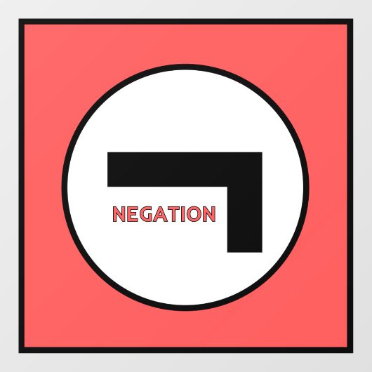 NEGATION 1b Vensterklemming Raamsticker (Vel)