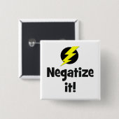 Negatiseren bf vierkante button 5,1 cm (Voorkant /achterkant)