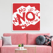 Negativiteit of realisme - NEE NEE NEE NEE NEE NEE Canvas Afdruk (Insitu (Woonkamer))