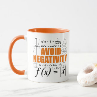 Negativiteit Vermijden Typografie Leren Wiskundele Mok