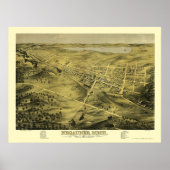 Negaunee, MI Panorama Map - 1871 Poster (Voorkant)
