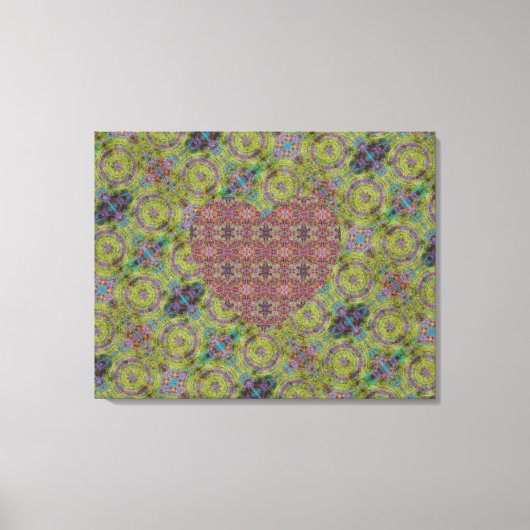 Negba Roos hart toegift Canvas Afdruk (Voorkant)