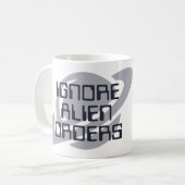 Negeer buitenaardse bevelen koffiemok (Voorkant links)