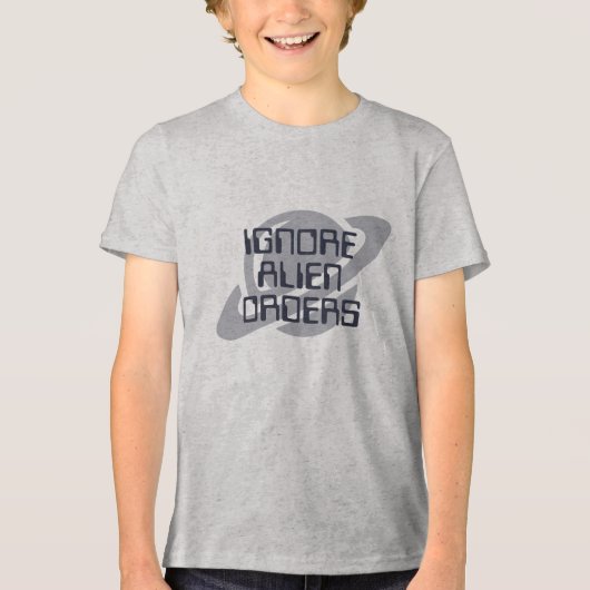 Negeer buitenaardse bevelen Tri-Blend shirt (Voorkant)