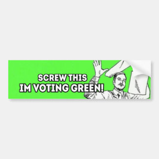 Negeer dit, ik stem op Groen! Bumpersticker