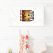 Negeer Heks Pas Op Labrador Halloween Hond Pomp Spandoek (Insitu)