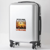 Negeer Heks Pas Op Labrador Halloween Hond Pomp Sticker (Koffer)