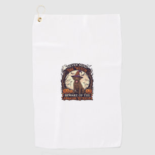 Negeer Heks Pas Op Labrador Retriever Halloween Golfhanddoek