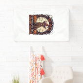 Negeer Heks Pas Op Labrador Retriever Halloween Spandoek (Insitu)