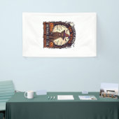 Negeer Heks Pas Op Labrador Retriever Halloween Spandoek (Beurs)