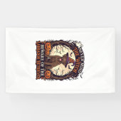 Negeer Heks Pas Op Labrador Retriever Halloween Spandoek (Horizontaal)