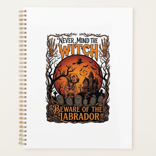 Negeer Hekserij Pas Op Labrador Halloween Geheime Planner (Voorkant)