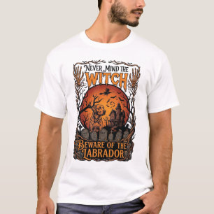 Negeer Hekserij Pas Op Labrador Halloween Geheime T-shirt