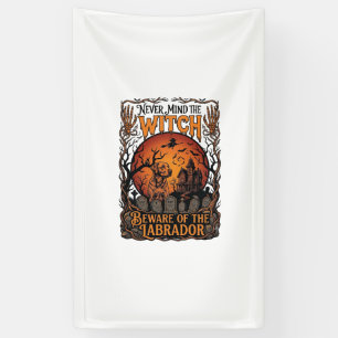 Negeer Hekserij Pas Op Labrador Halloween Heeft Sp Spandoek