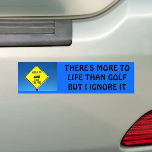 Negeer het leven, speel golf - Golfkar Bumpersticker (Op auto)
