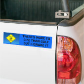 Negeer het leven, speel golf - Golfkar Bumpersticker (Op Truck)