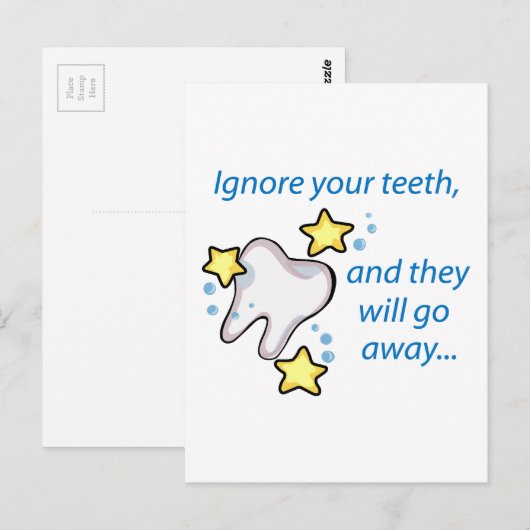 Negeer je tanden briefkaart (Voorkant / Achterkant)