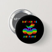 Negeer Me Maar Grappige T-rex Fidget Sensorisch Ronde Button 5,7 Cm (Voorkant /achterkant)