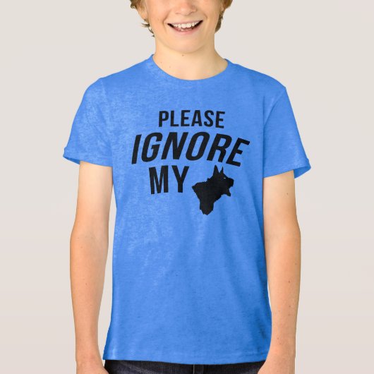 Negeer mijn hond Tri-Blend shirt (Voorkant)