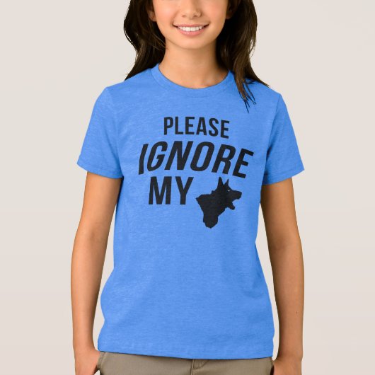 Negeer mijn hond Tri-Blend shirt (Voorkant)