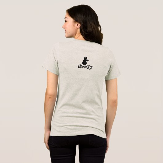 Negeer mijn hond Tri-Blend shirt (Achterkant volledig)