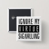 Negeer mijn virtualisatiesignalering vierkante button 5,1 cm (Voorkant /achterkant)