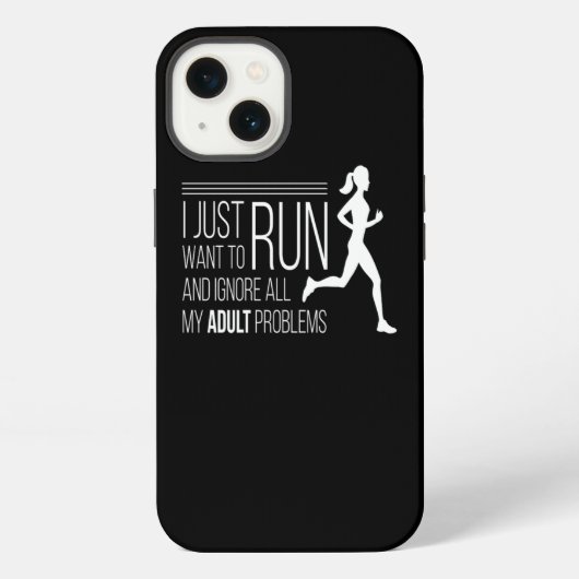 Negeer Volwassenen Problemen hardlopen iPhone Hoesje (Achterkant)