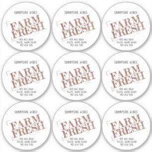 Negen 2,5-inch Rood BOERDERIJ VERS  stijlproduct Sticker