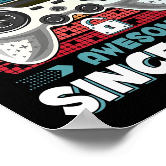 Negen 9 jaar BDay Son Boy Fun Gamer negende 9 jaar Poster (Hoek)