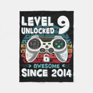 Negen 9jr Verjaardag Zoon Jongen Grappig Gamer 9e Fleece Deken