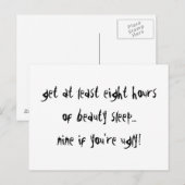 Negen als je lelijk bent briefkaart (Voorkant / Achterkant)