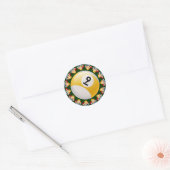 NEGEN BALREKKEN EN 9 BALLEN RONDE STICKER (Envelop)